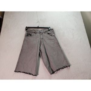 DIGITS 238 Shorts Mens Size 28 Gray Robo Denim 5-Pockets Design Flat Front‎ Logo
